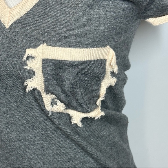 White Lily Gray & Cream Knit Sweater Top - Picture 8 of 9